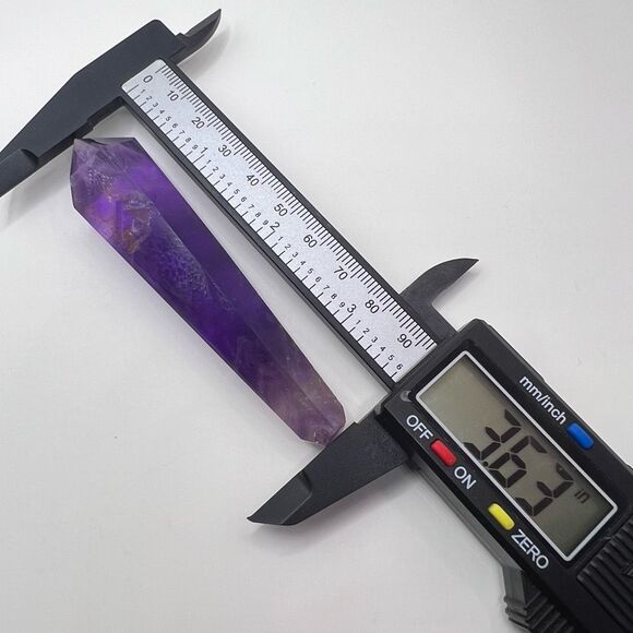 Amethyst Crystal Scepter Meditation Wand  with Unique Fingerprint Inclusions (4) - Picture 11 of 16